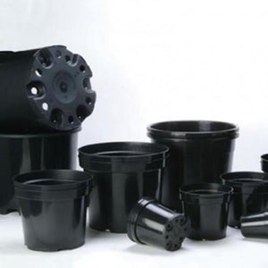 Packs of 10 Black Plastic Pots 9CM, 1L, 1.5L, 2.5L and 10L